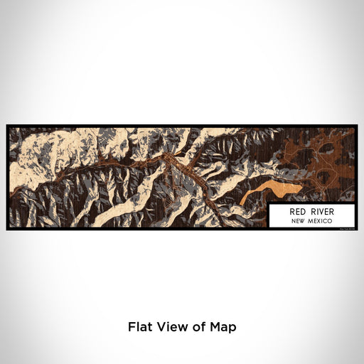 Flat View of Map Custom Red River New Mexico Map Enamel Mug in Ember