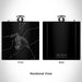Rendered View of Red River New Mexico Map Engraving on 6oz Stainless Steel Flask in Black