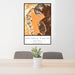 24x36 Red Rock Canyon Nevada Map Print Portrait Orientation in Ember Style Behind 2 Chairs Table and Potted Plant