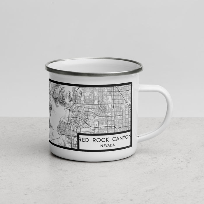 Right View Custom Red Rock Canyon Nevada Map Enamel Mug in Classic