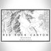 Red Rock Canyon Nevada Map Print Landscape Orientation in Classic Style With Shaded Background