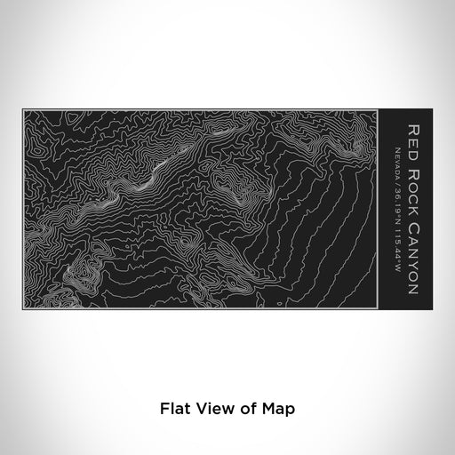 Rendered View of Red Rock Canyon Nevada Map Engraving on 17oz Stainless Steel Insulated Cola Bottle in Black