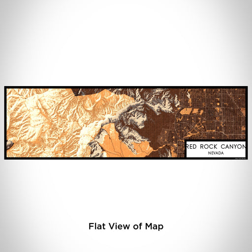 Flat View of Map Custom Red Rock Canyon Nevada Map Enamel Mug in Ember
