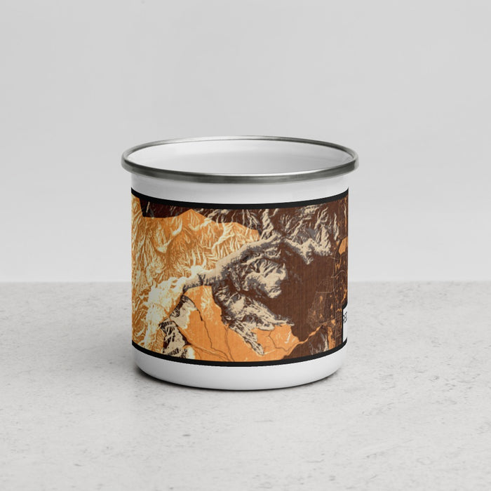 Front View Custom Red Rock Canyon Nevada Map Enamel Mug in Ember