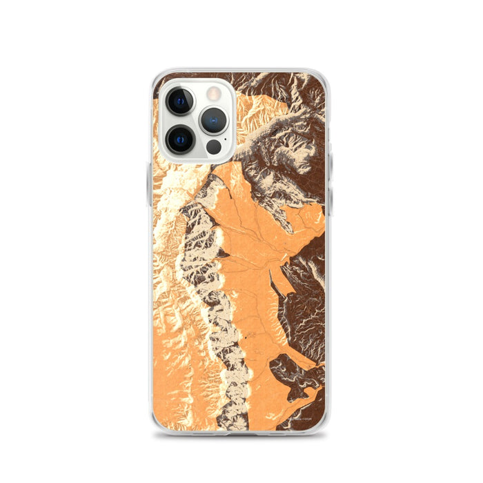 Custom Red Rock Canyon Nevada Map iPhone 12 Pro Phone Case in Ember