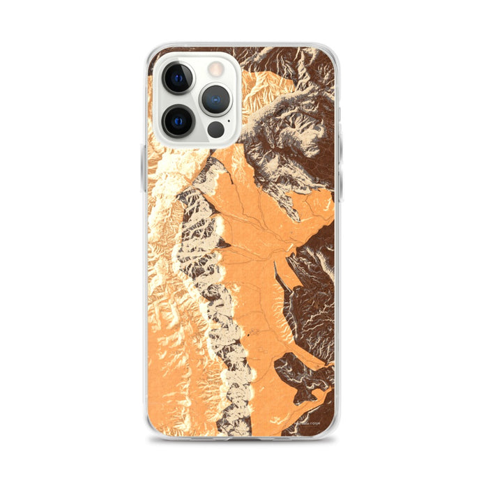Custom Red Rock Canyon Nevada Map iPhone 12 Pro Max Phone Case in Ember