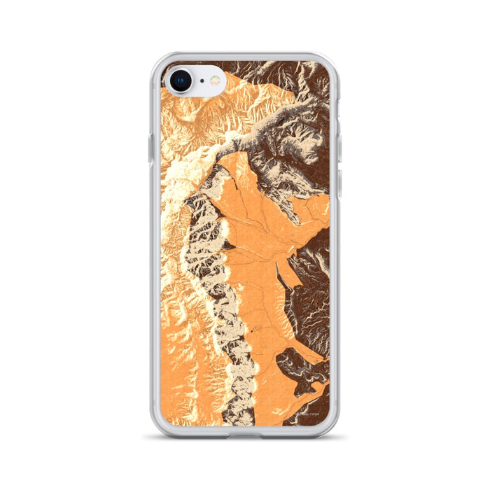 Custom Red Rock Canyon Nevada Map iPhone SE Phone Case in Ember