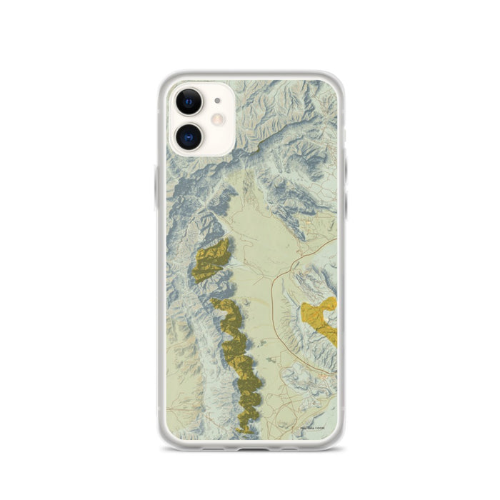 Custom Red Rock Canyon Nevada Map Phone Case in Woodblock