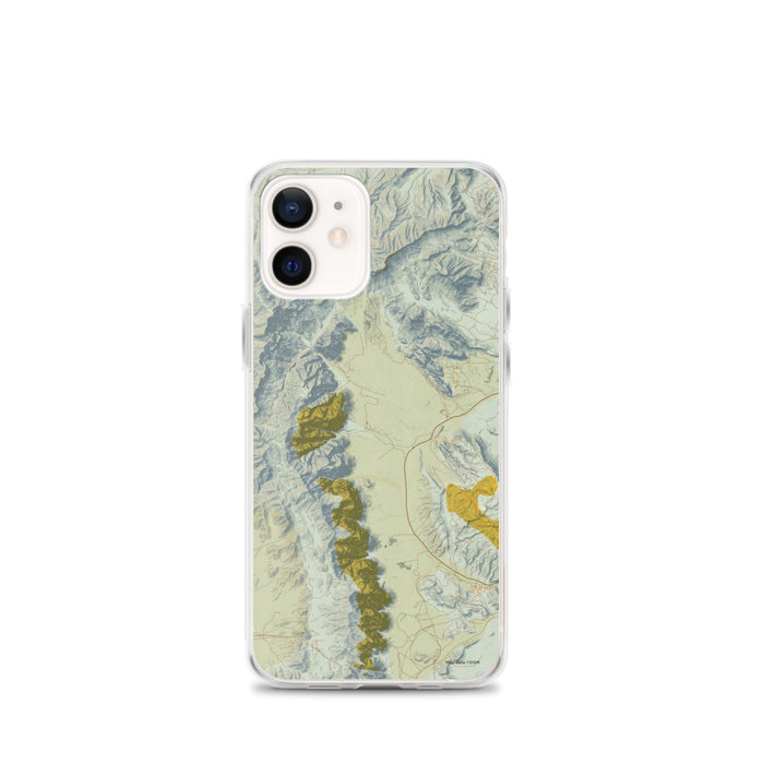 Custom Red Rock Canyon Nevada Map iPhone 12 mini Phone Case in Woodblock