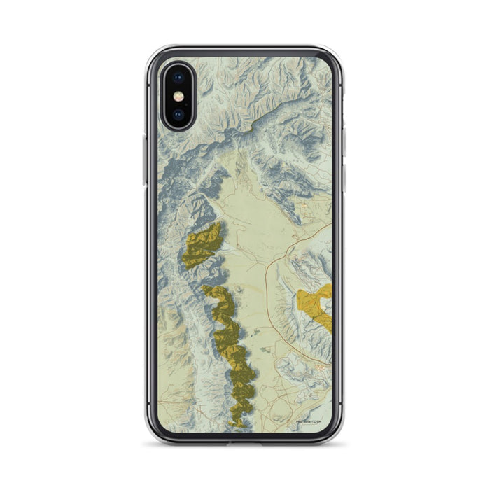 Custom Red Rock Canyon Nevada Map Phone Case in Woodblock