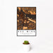 12x18 Red Wing Minnesota Map Print Portrait Orientation in Ember Style With Small Cactus Plant in White Planter