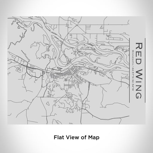 Rendered View of Red Wing Minnesota Map Engraving on 20oz Stainless Steel Insulated Bottle with Bamboo Top