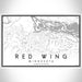 Red Wing Minnesota Map Print Landscape Orientation in Classic Style With Shaded Background