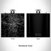 Rendered View of Red Wing Minnesota Map Engraving on 6oz Stainless Steel Flask in Black