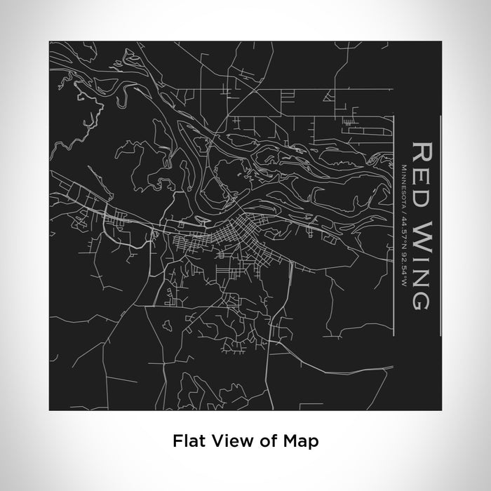 Rendered View of Red Wing Minnesota Map Engraving on 17oz Stainless Steel Insulated Tumbler in Black