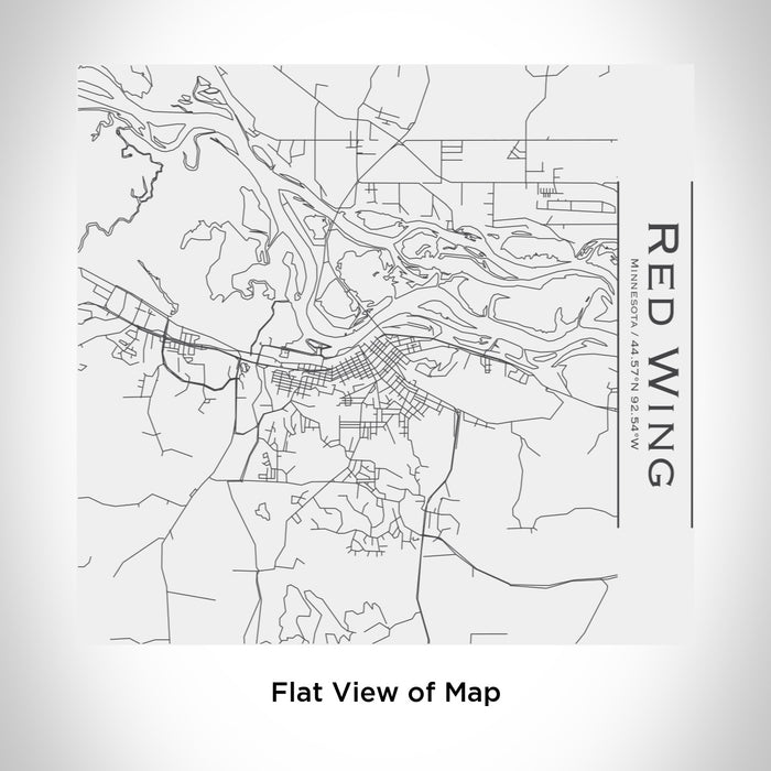 Rendered View of Red Wing Minnesota Map Engraving on 17oz Stainless Steel Insulated Tumbler in White