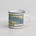 Right View Custom Red Wing Minnesota Map Enamel Mug in Woodblock