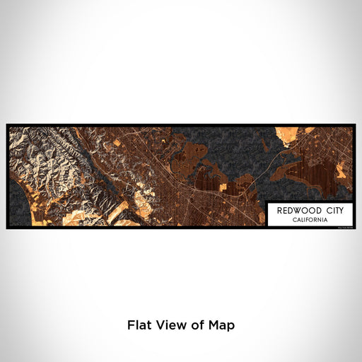 Flat View of Map Custom Redwood City California Map Enamel Mug in Ember