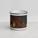 Front View Custom Redwood City California Map Enamel Mug in Ember