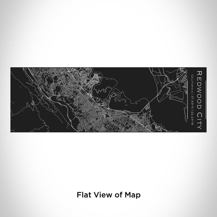 Rendered View of Redwood City California Map Engraving on 10oz Stainless Steel Insulated Cup with Sliding Lid in Black