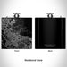 Rendered View of Redwood City California Map Engraving on 6oz Stainless Steel Flask in Black
