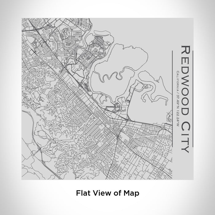 Rendered View of Redwood City California Map Engraving on 17oz Stainless Steel Insulated Tumbler