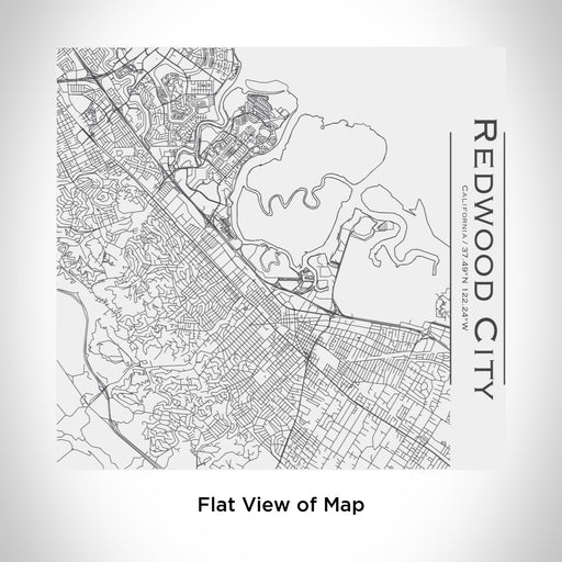 Rendered View of Redwood City California Map Engraving on 17oz Stainless Steel Insulated Tumbler in White