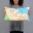 Person holding 20x12 Custom Redwood City California Map Throw Pillow in Watercolor