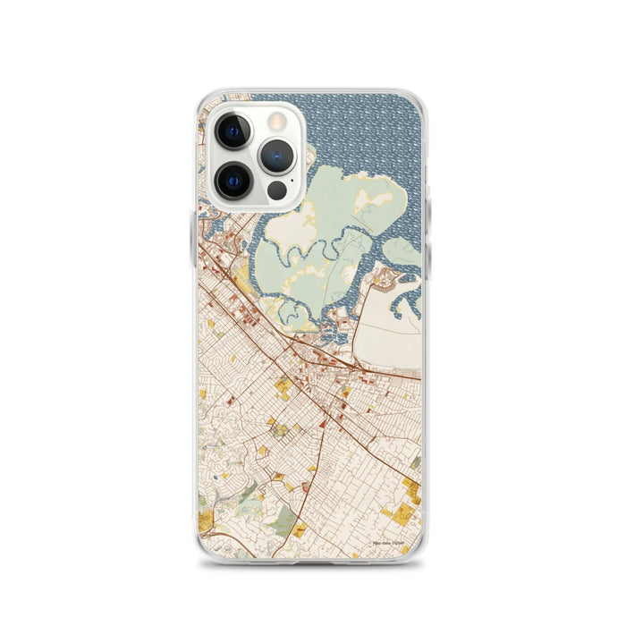 Custom Redwood City California Map iPhone 12 Pro Phone Case in Woodblock