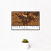 12x18 Redwood Falls Minnesota Map Print Landscape Orientation in Ember Style With Small Cactus Plant in White Planter