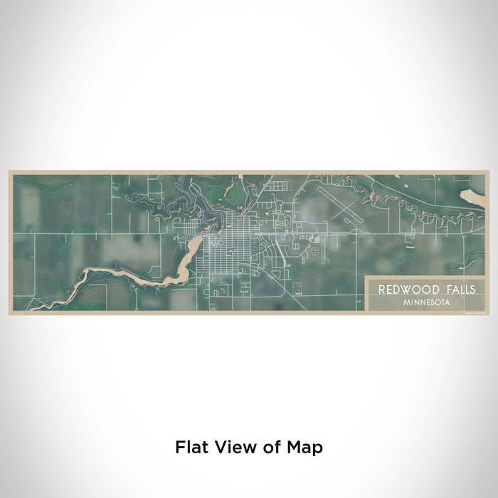 Flat View of Map Custom Redwood Falls Minnesota Map Enamel Mug in Afternoon