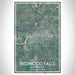 Redwood Falls Minnesota Map Print Portrait Orientation in Afternoon Style With Shaded Background