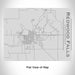 Rendered View of Redwood Falls Minnesota Map Engraving on 20oz Stainless Steel Insulated Bottle with Bamboo Top