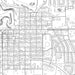 Redwood Falls Minnesota Map Print in Classic Style Zoomed In Close Up Showing Details