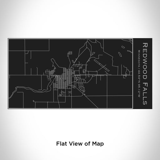 Rendered View of Redwood Falls Minnesota Map Engraving on 17oz Stainless Steel Insulated Cola Bottle in Black