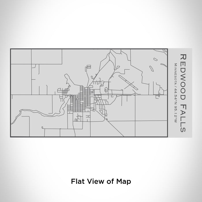 Rendered View of Redwood Falls Minnesota Map Engraving on 17oz Stainless Steel Insulated Cola Bottle