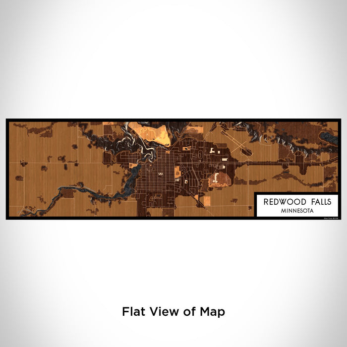 Flat View of Map Custom Redwood Falls Minnesota Map Enamel Mug in Ember