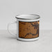 Left View Custom Redwood Falls Minnesota Map Enamel Mug in Ember