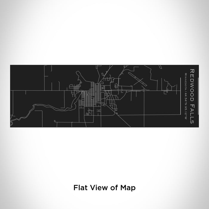 Rendered View of Redwood Falls Minnesota Map Engraving on 10oz Stainless Steel Insulated Cup with Sliding Lid in Black