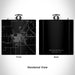 Rendered View of Redwood Falls Minnesota Map Engraving on 6oz Stainless Steel Flask in Black