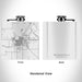 Rendered View of Redwood Falls Minnesota Map Engraving on 6oz Stainless Steel Flask in White