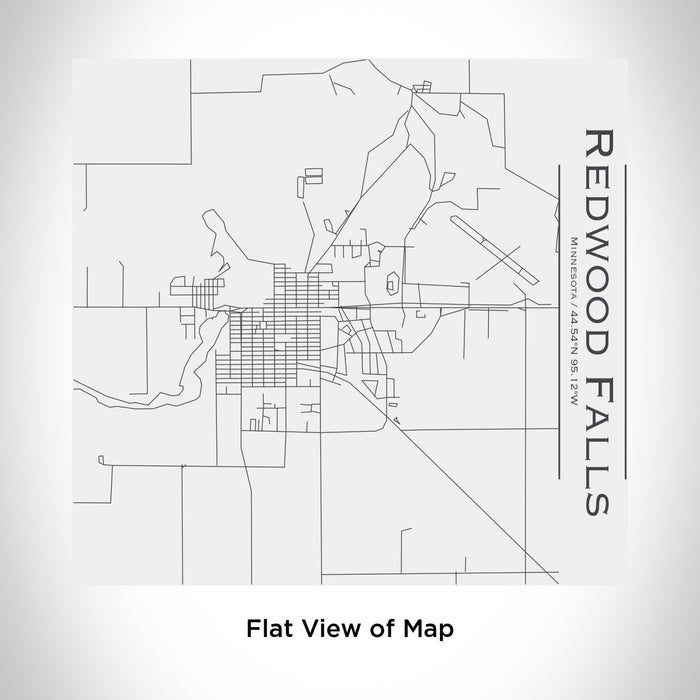 Rendered View of Redwood Falls Minnesota Map Engraving on 17oz Stainless Steel Insulated Tumbler in White