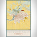 Redwood Falls Minnesota Map Print Portrait Orientation in Woodblock Style With Shaded Background