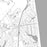 Rehoboth Beach Delaware Map Print in Classic Style Zoomed In Close Up Showing Details