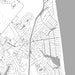 Rehoboth Beach Delaware Map Print in Classic Style Zoomed In Close Up Showing Details