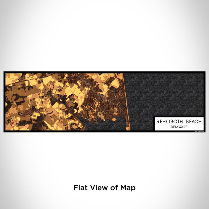 Flat View of Map Custom Rehoboth Beach Delaware Map Enamel Mug in Ember