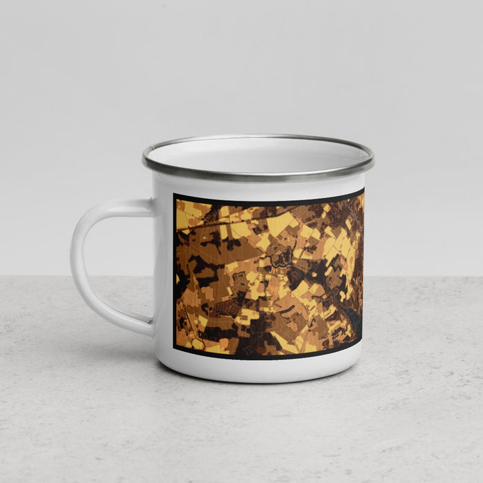 Left View Custom Rehoboth Beach Delaware Map Enamel Mug in Ember