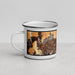 Left View Custom Reno Nevada Map Enamel Mug in Ember
