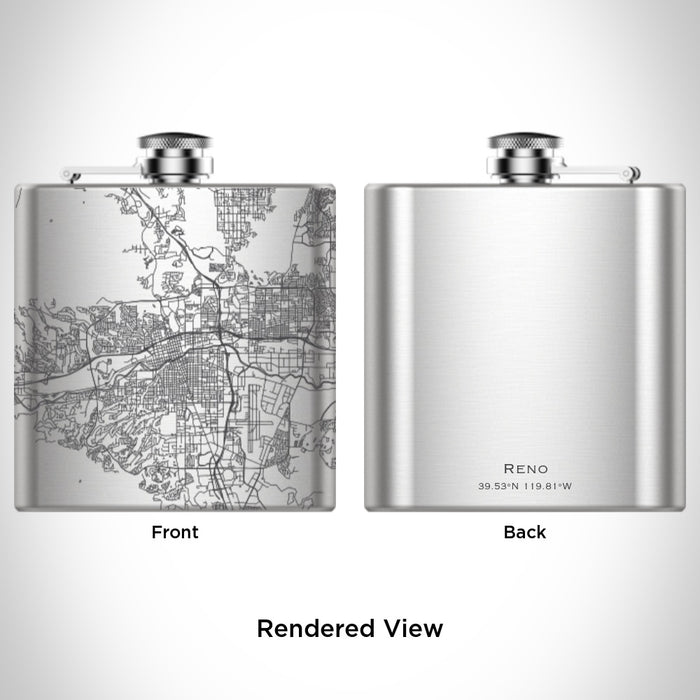 Rendered View of Reno Nevada Map Engraving on undefined