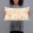 Person holding 20x12 Custom Reno Nevada Map Throw Pillow in Watercolor